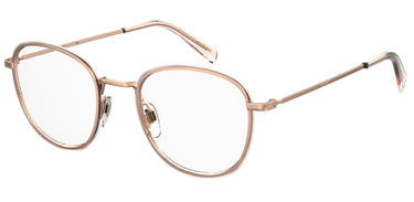 Premium Women Levi's Model Eyeglasses: LV 1027 - Gold Nude- SpecSMART Eye Clinic (Diagonal View)